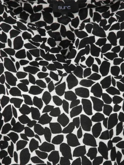 Damen Printshirt mit Serafino-Ausschnitt