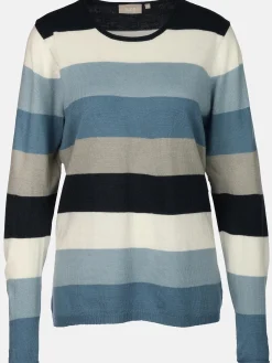 Damen Pullover "Cashmere Like" mit breiten Frabstreifen