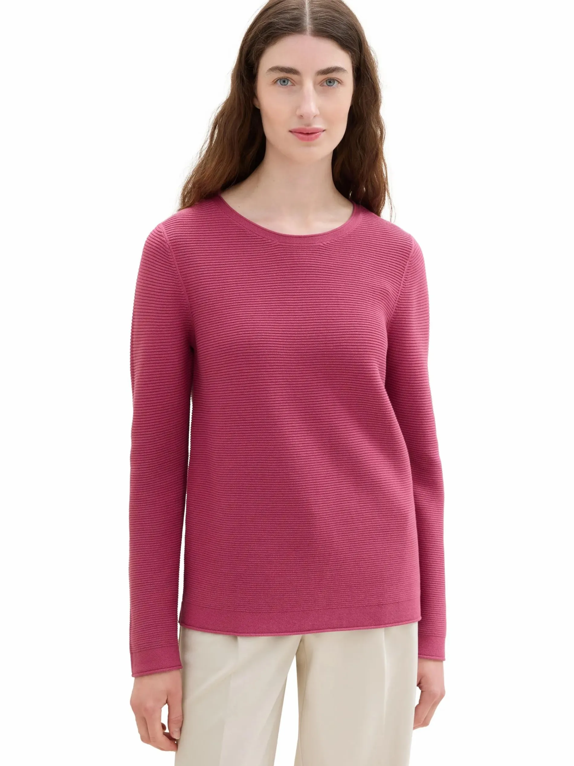 Damen Pullover in Ottoman Ripp