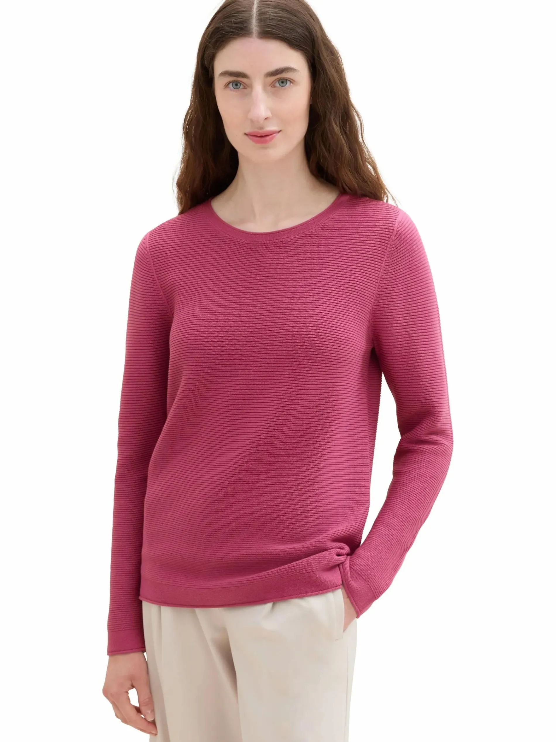 Damen Pullover in Ottoman Ripp