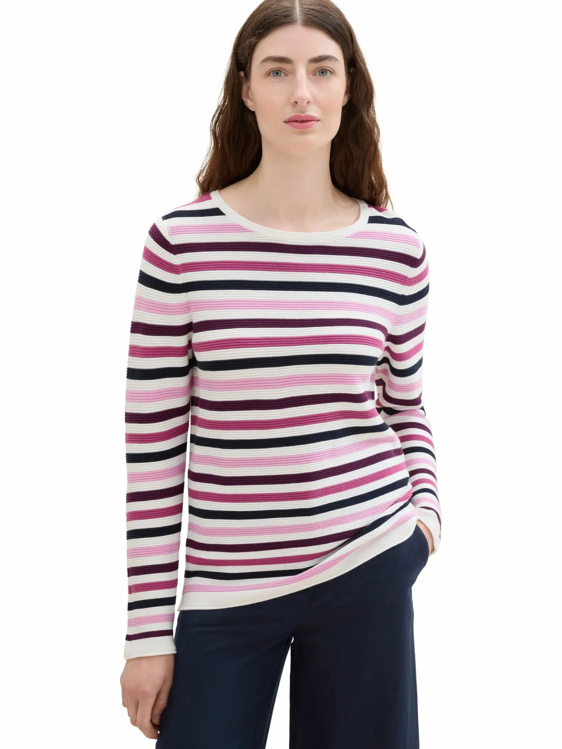 Damen Pullover in Ottoman Ripp