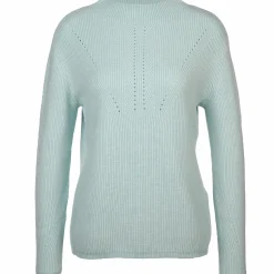 Damen Pullover mit kleinem Lochmuster