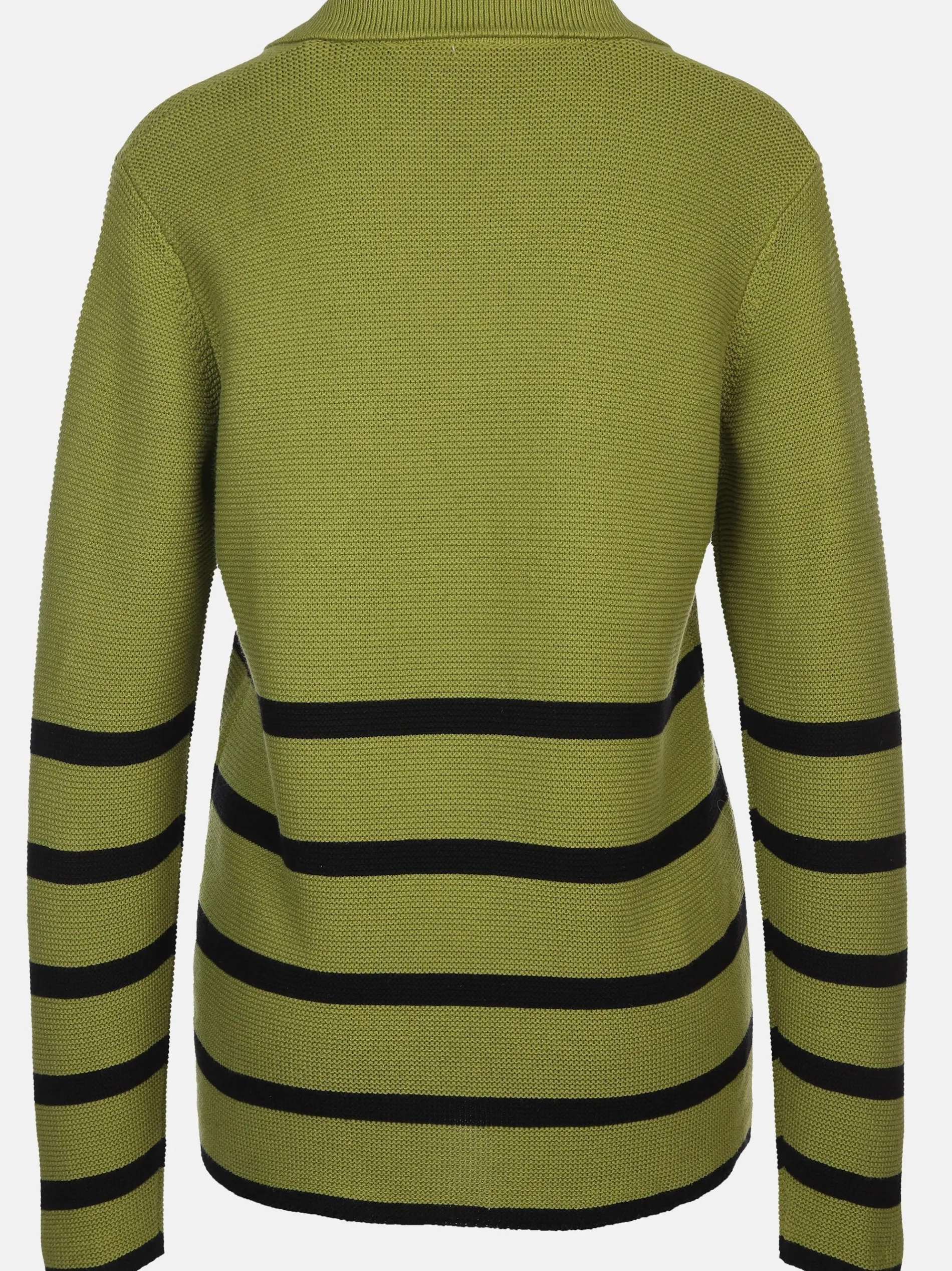 Damen Pullover mit Polokragen und Streifen