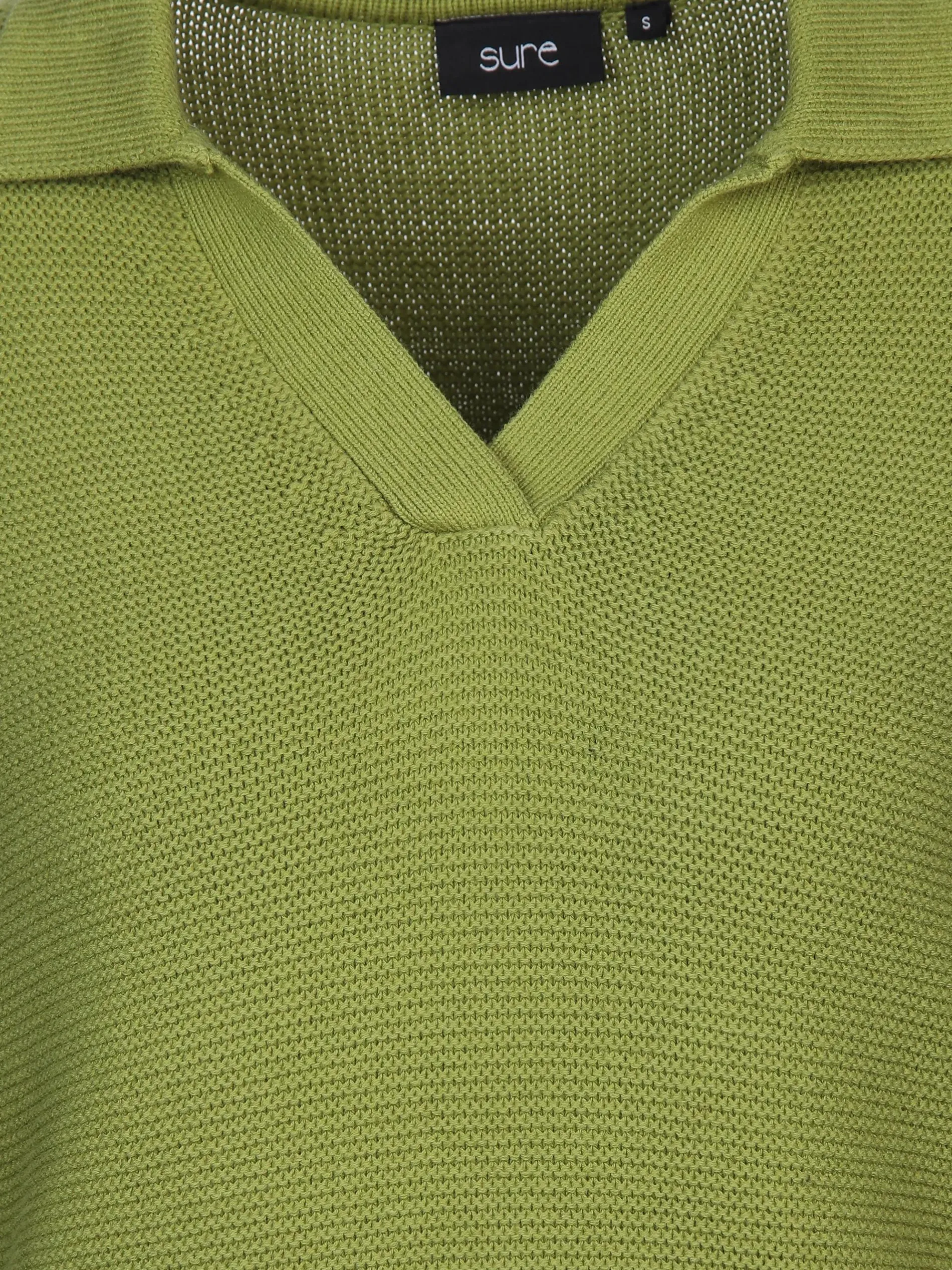 Damen Pullover mit Polokragen und Streifen