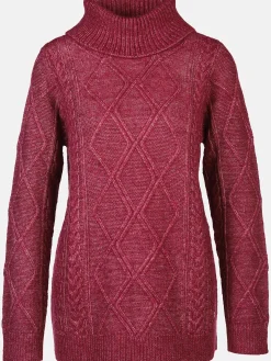 Damen Pullover mit Rollkragen und Muster