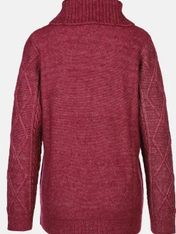 Damen Pullover mit Rollkragen und Muster