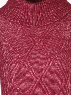 Damen Pullover mit Rollkragen und Muster