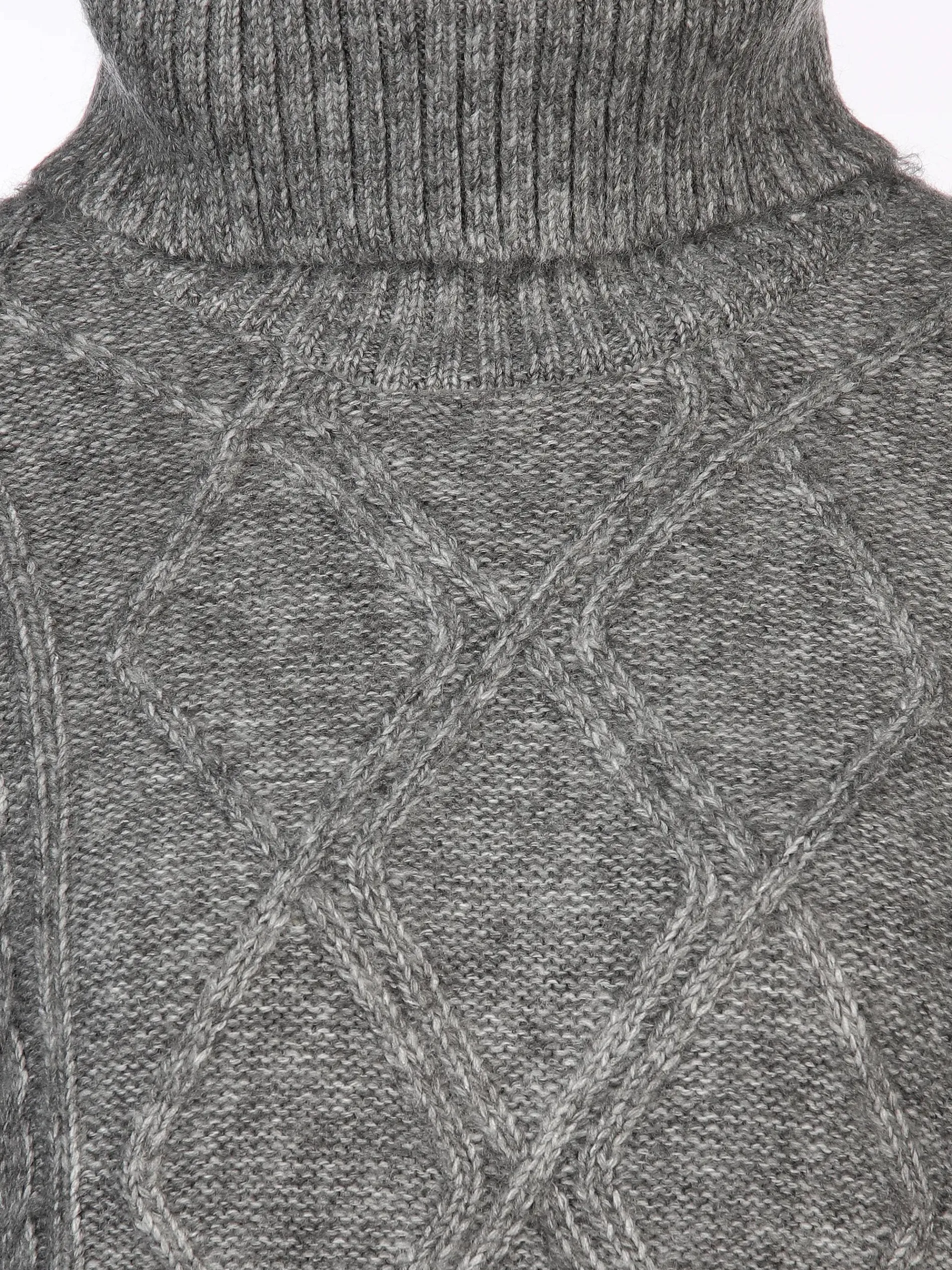 Damen Pullover mit Rollkragen und Muster