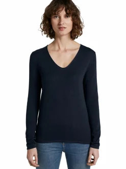 Damen Pullover mit V-Ausschnitt
