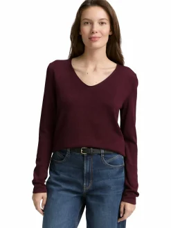 Damen Pullover mit V-Ausschnitt