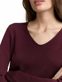 Damen Pullover mit V-Ausschnitt