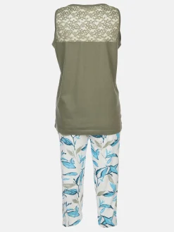 Damen Pyjama mit 3/4 Hose