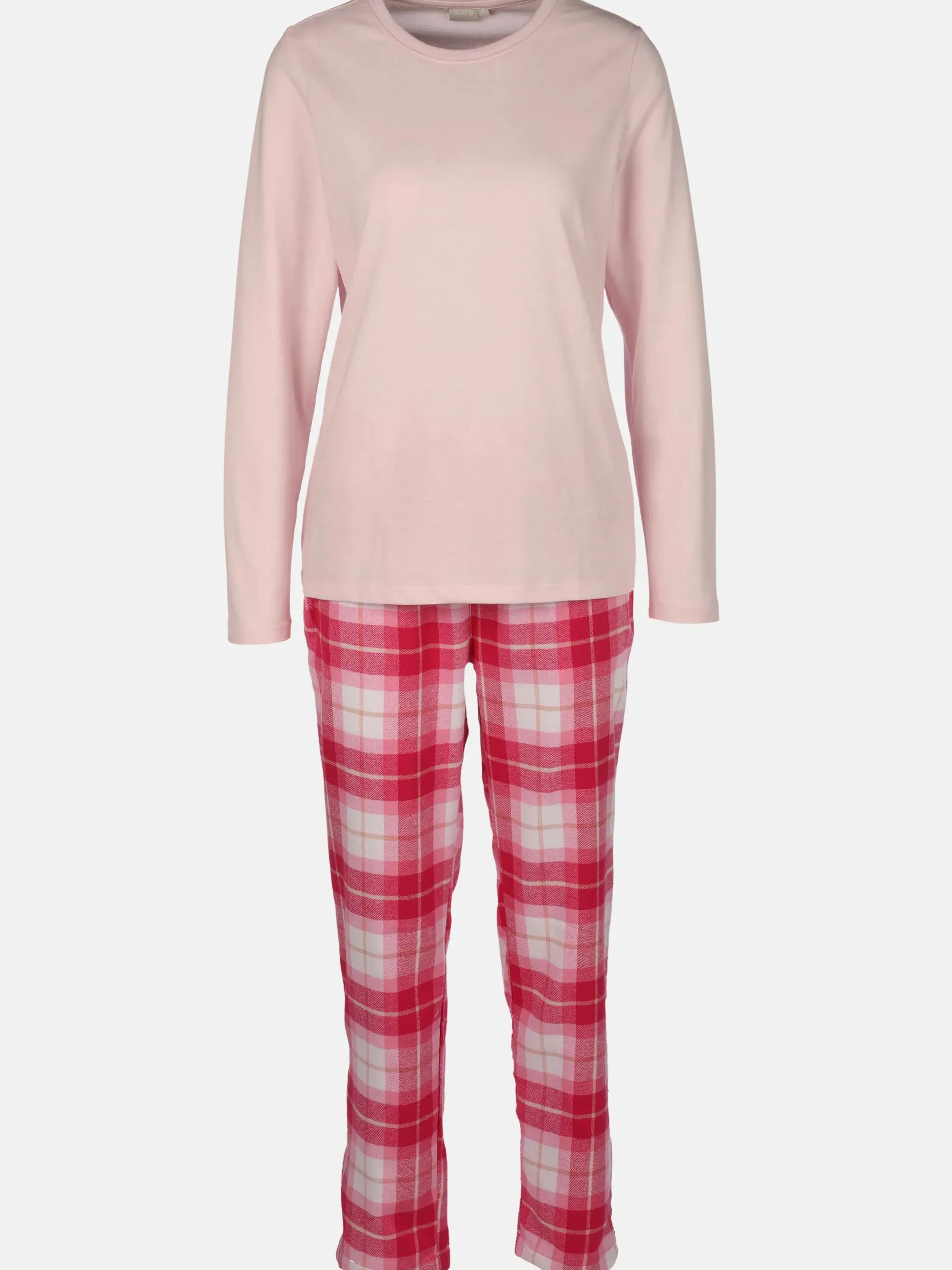 Damen Pyjama mit Flanellhose