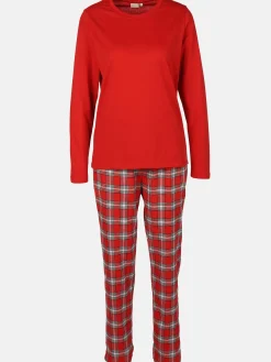 Damen Pyjama mit Flanellhose