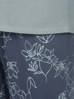 Damen Pyjama mit gemusterter Hose