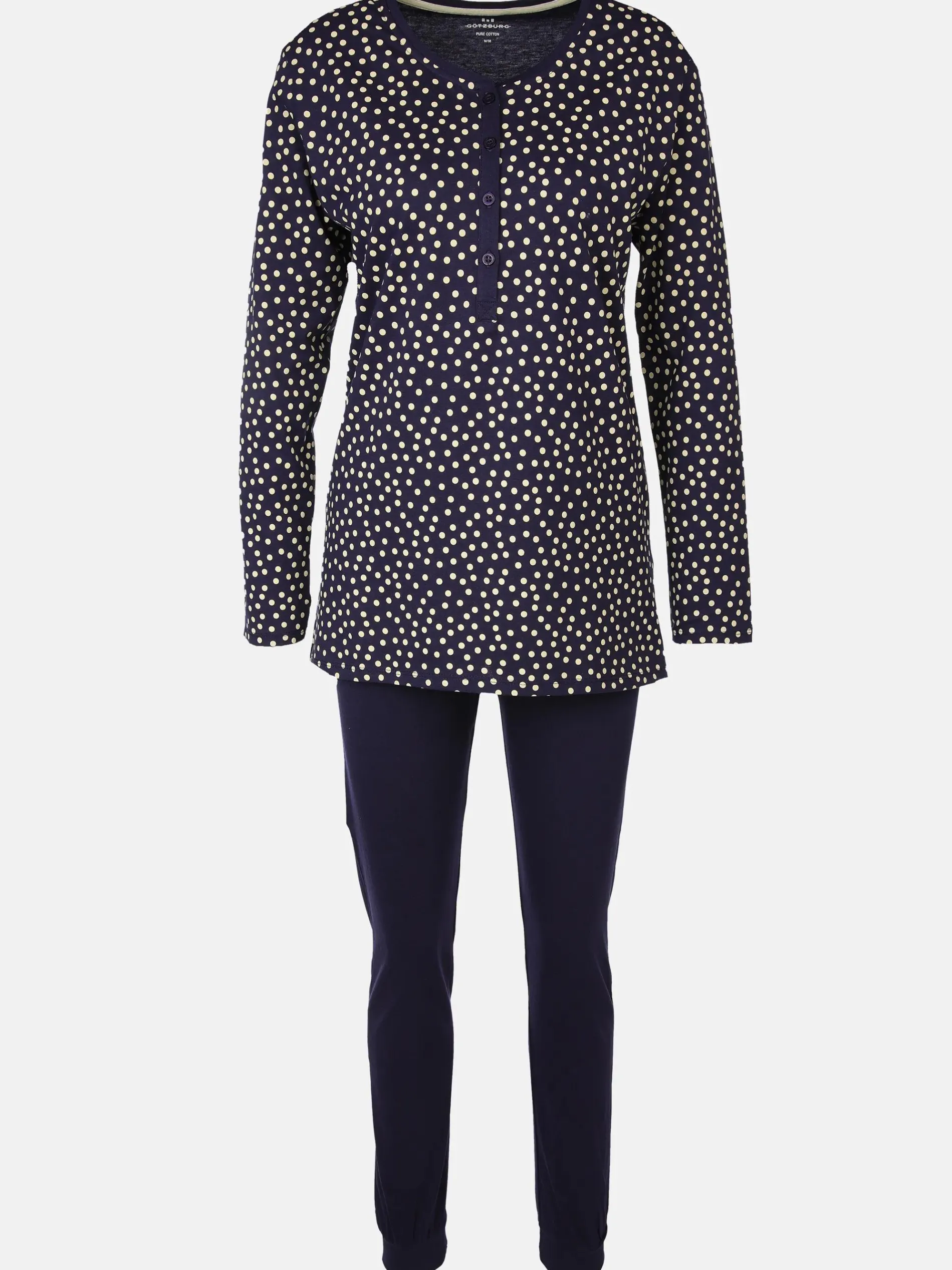 Damen Pyjama mit Knopfleiste