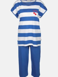 Damen Pyjama mit Streifen