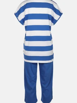 Damen Pyjama mit Streifen