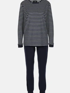 Damen Pyjama mit Streifen