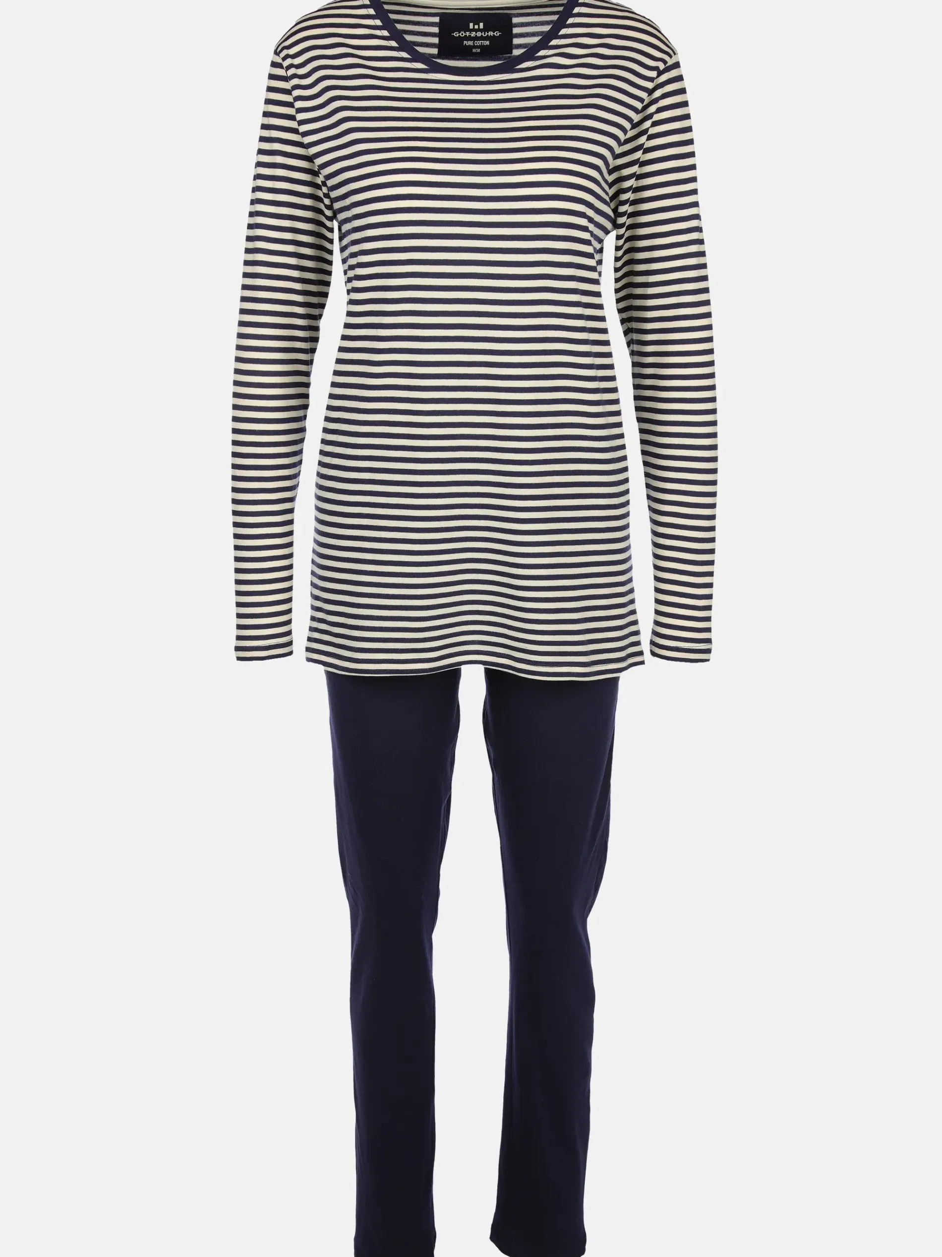 Damen Pyjama mit Streifen