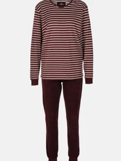 Damen Pyjama mit Streifen