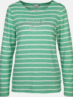 Damen Ringelshirt in Strickoptik