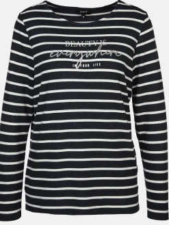 Damen Ringelshirt in Strickoptik