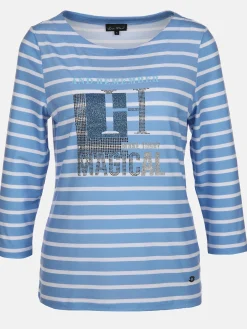 Damen Ringelshirt mit Glitzerprint