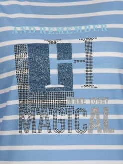 Damen Ringelshirt mit Glitzerprint