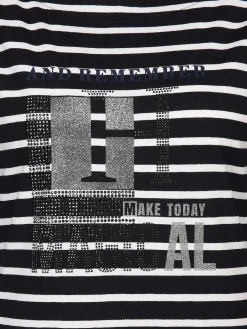 Damen Ringelshirt mit Glitzerprint