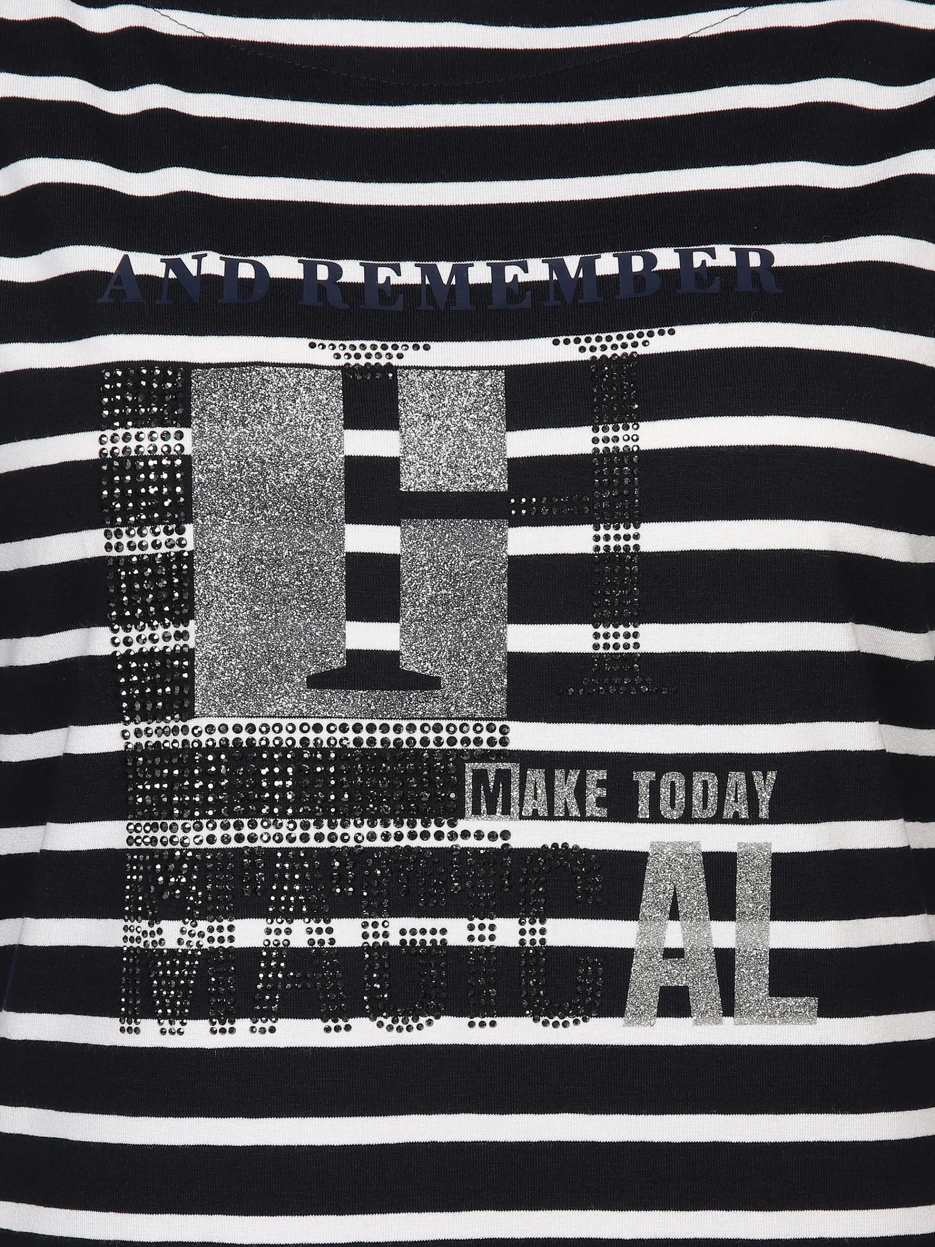 Damen Ringelshirt mit Glitzerprint