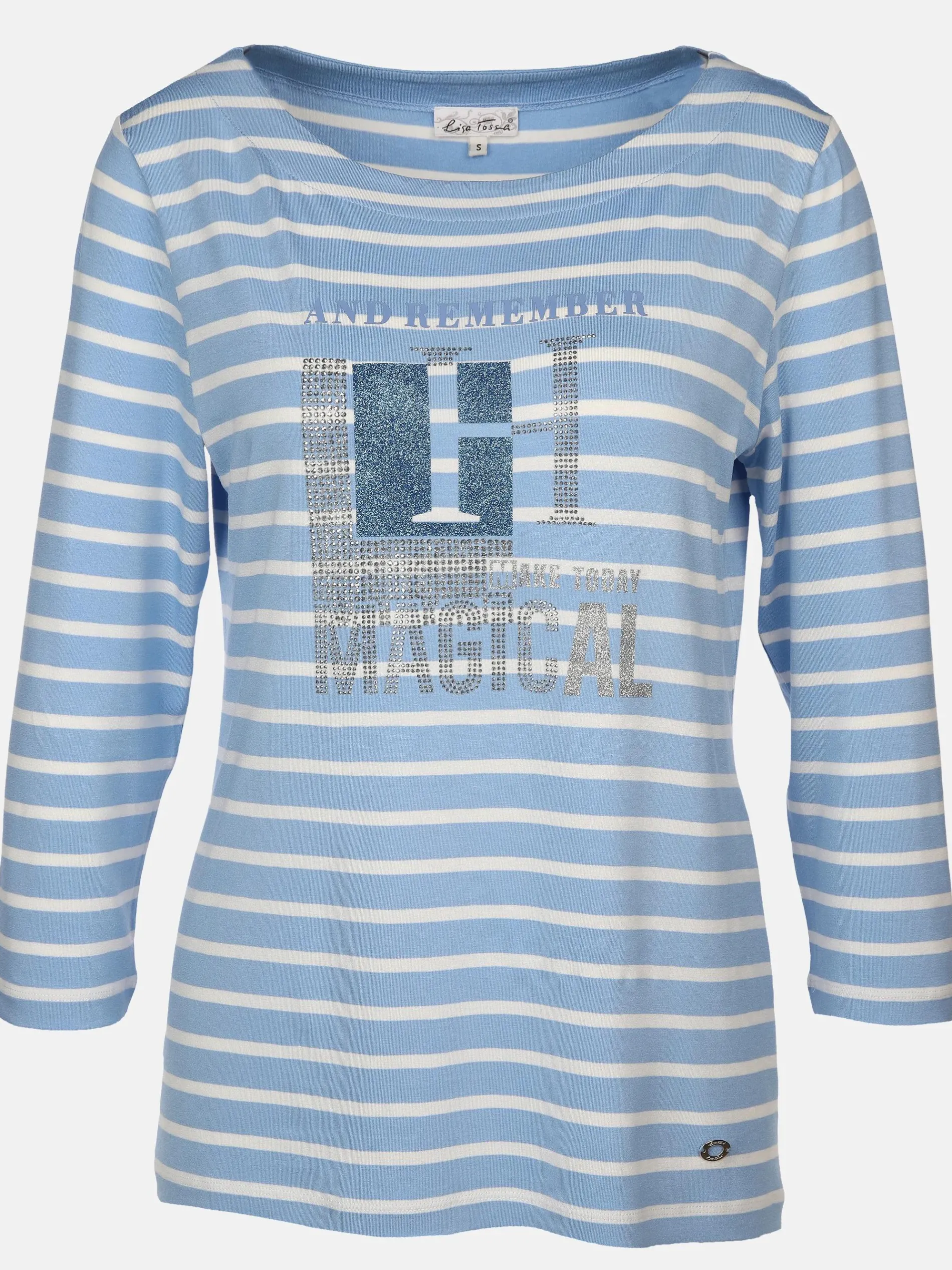 Damen Ringelshirt mit Glitzerprint