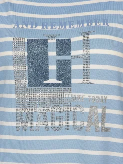 Damen Ringelshirt mit Glitzerprint