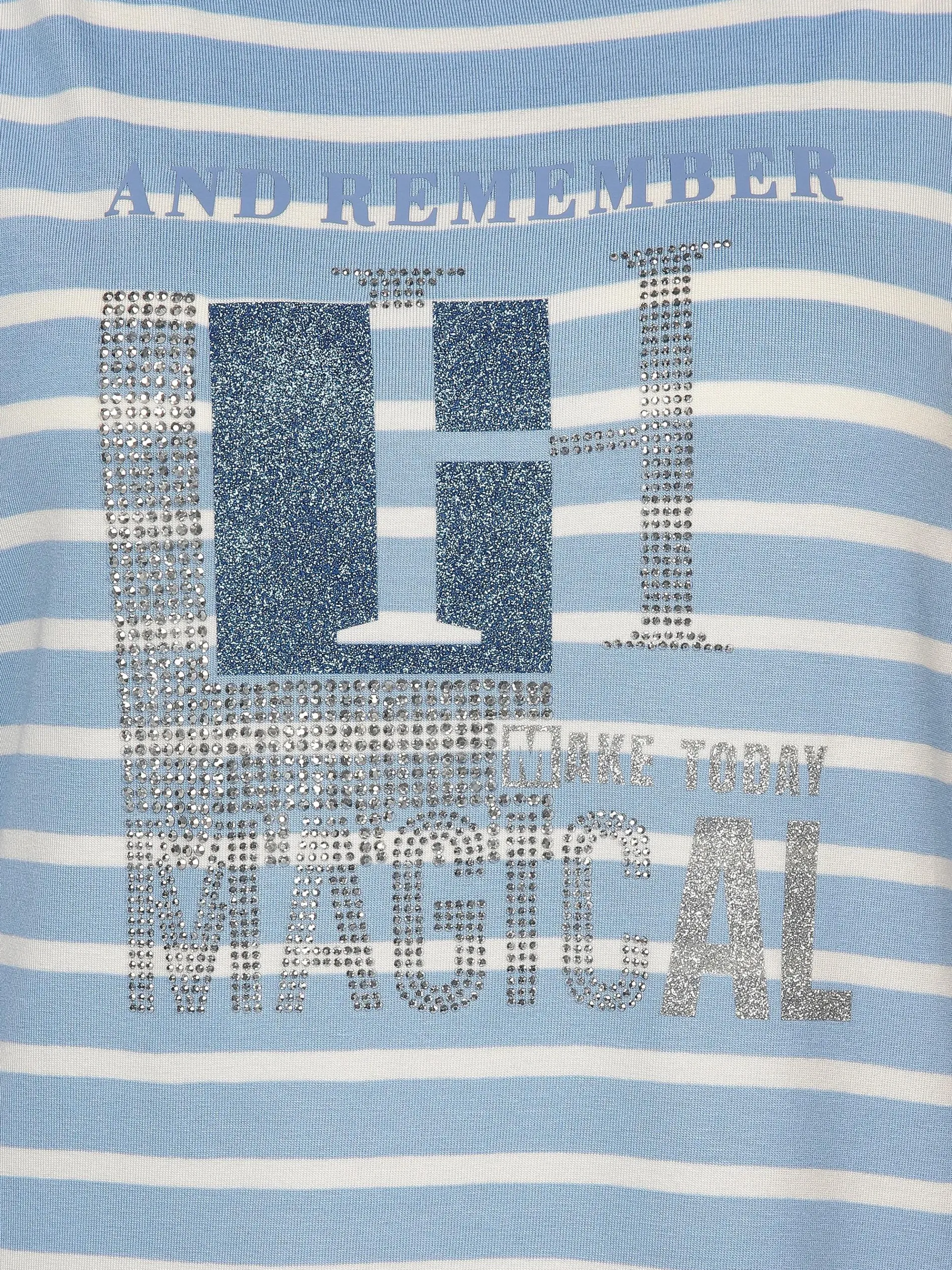 Damen Ringelshirt mit Glitzerprint