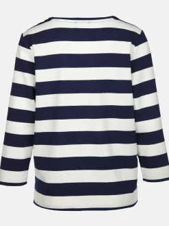 Damen Ringelshirt mit Strasssteinchen