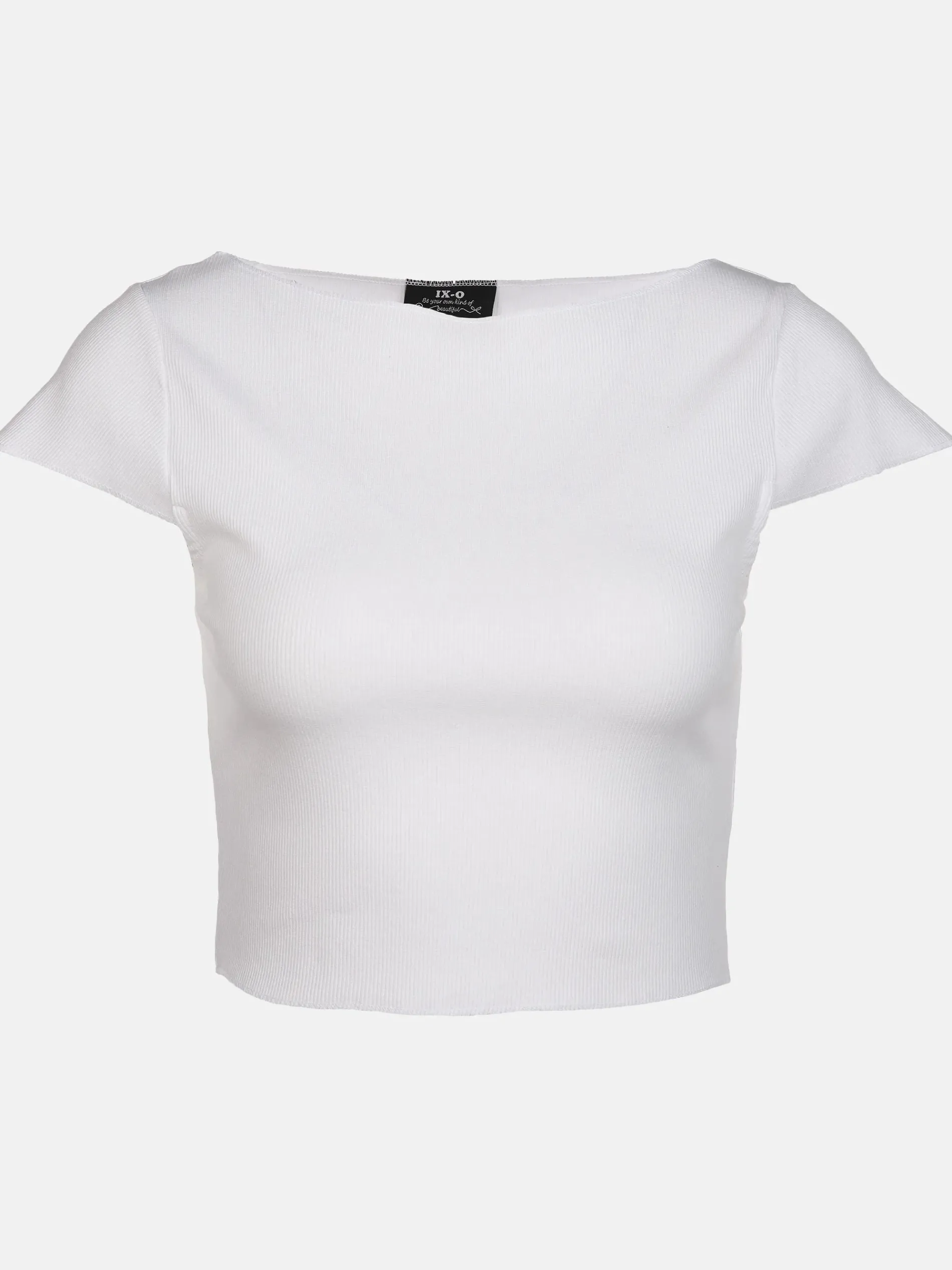 Damen Rippshirt im Cropped Style