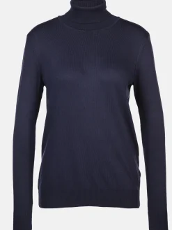 Damen Rollkragen Pullover unifarben