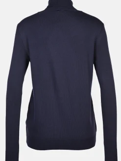 Damen Rollkragen Pullover unifarben