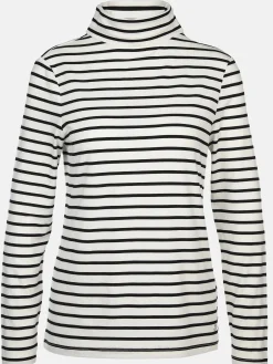 Damen Rollkragenshirt mit Streifen
