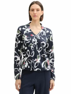 Damen Schlupfshirt mit Alloverprint