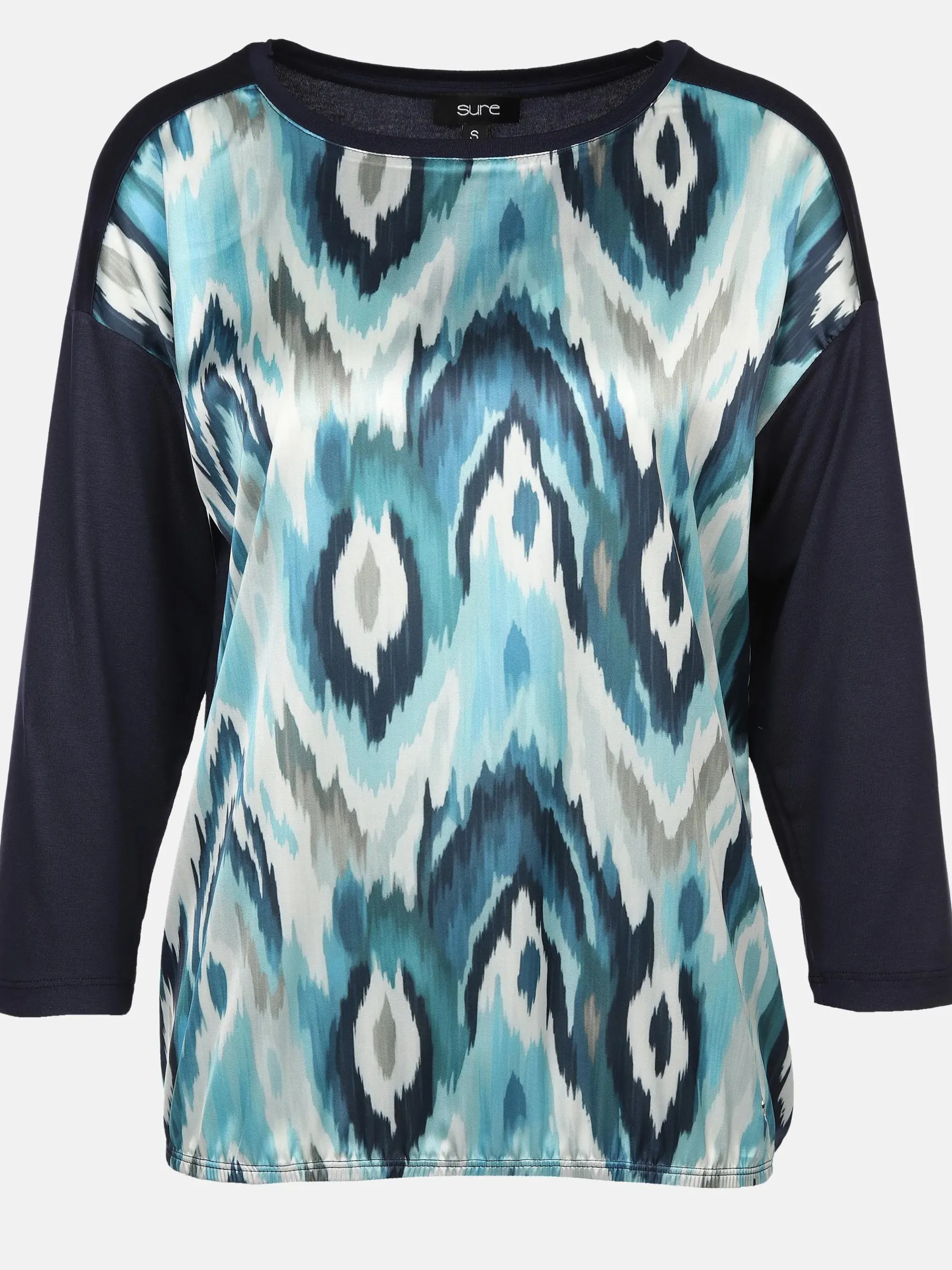 Damen Shirt im Materialmix