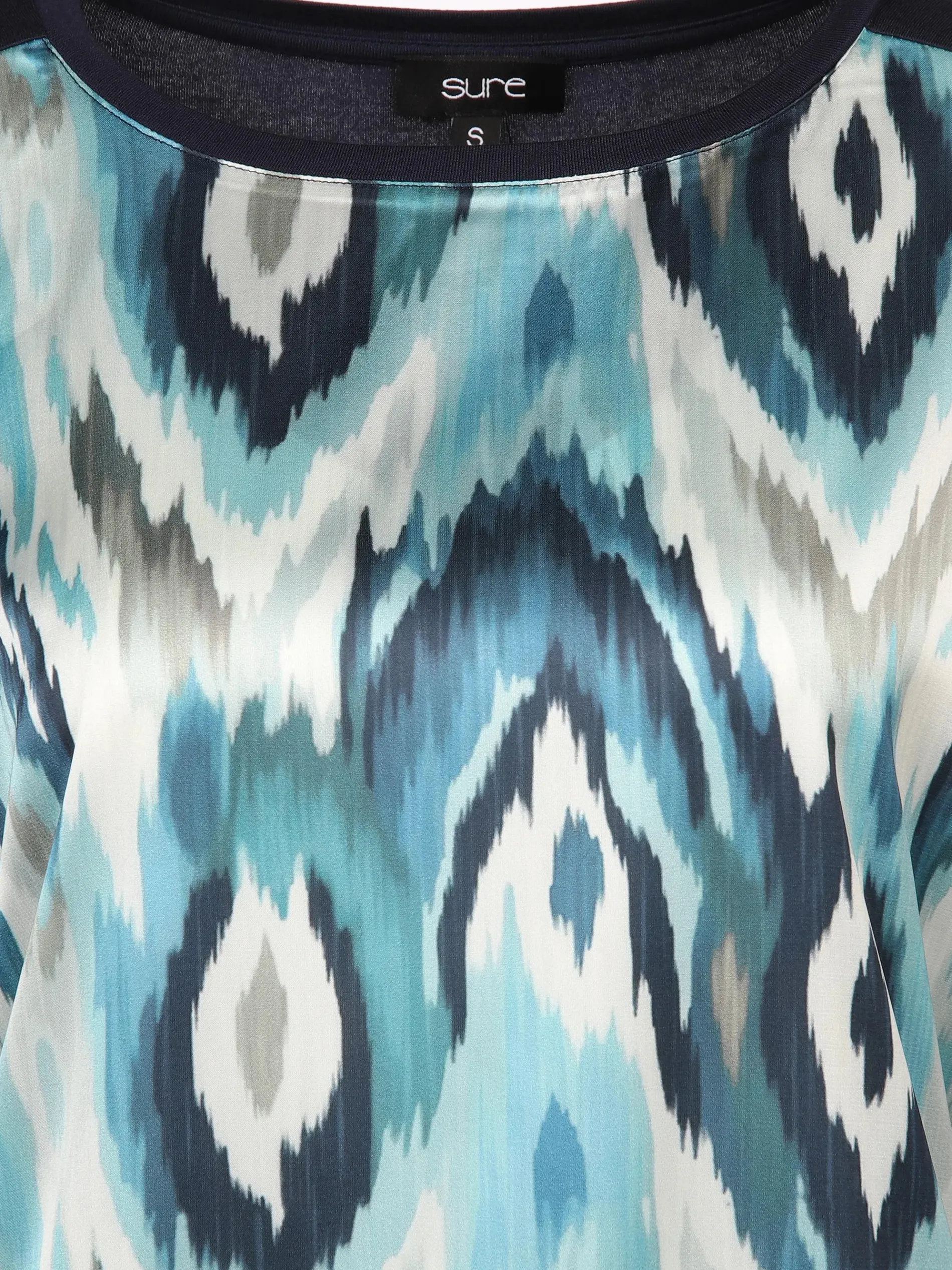 Damen Shirt im Materialmix