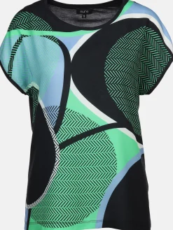 Damen Shirt im Materialmix