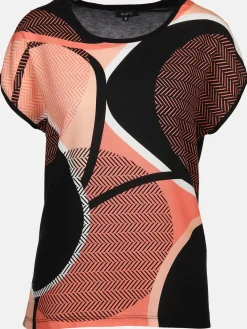 Damen Shirt im Materialmix