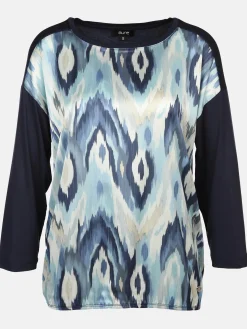 Damen Shirt im Materialmix