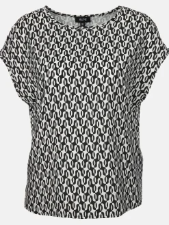 Damen Shirt im Materialmix