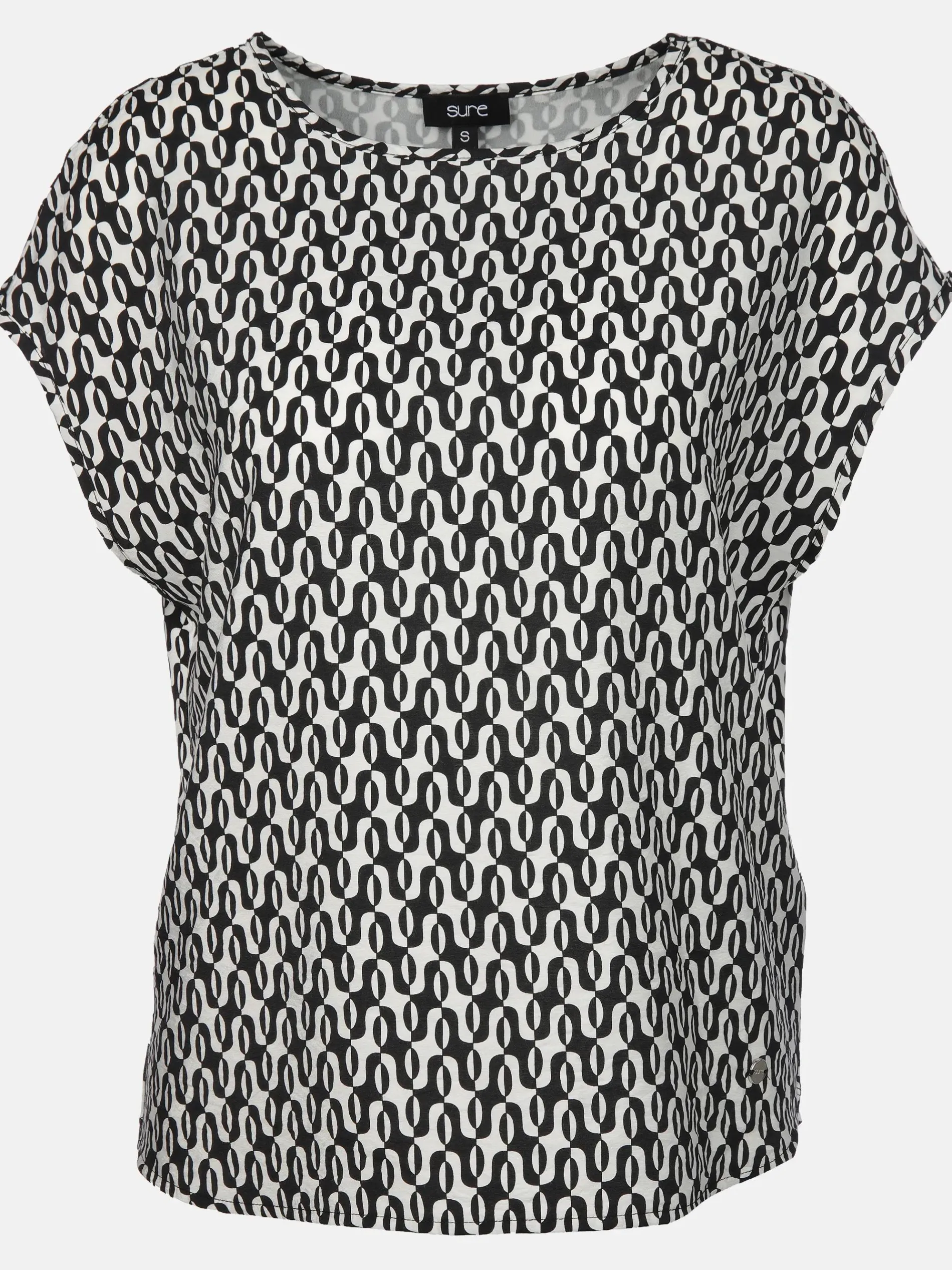 Damen Shirt im Materialmix