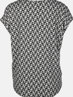 Damen Shirt im Materialmix