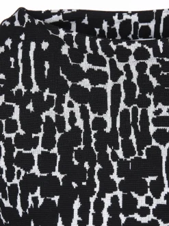 Damen Shirt mit 7/8 Arm im abstrakten Dessin