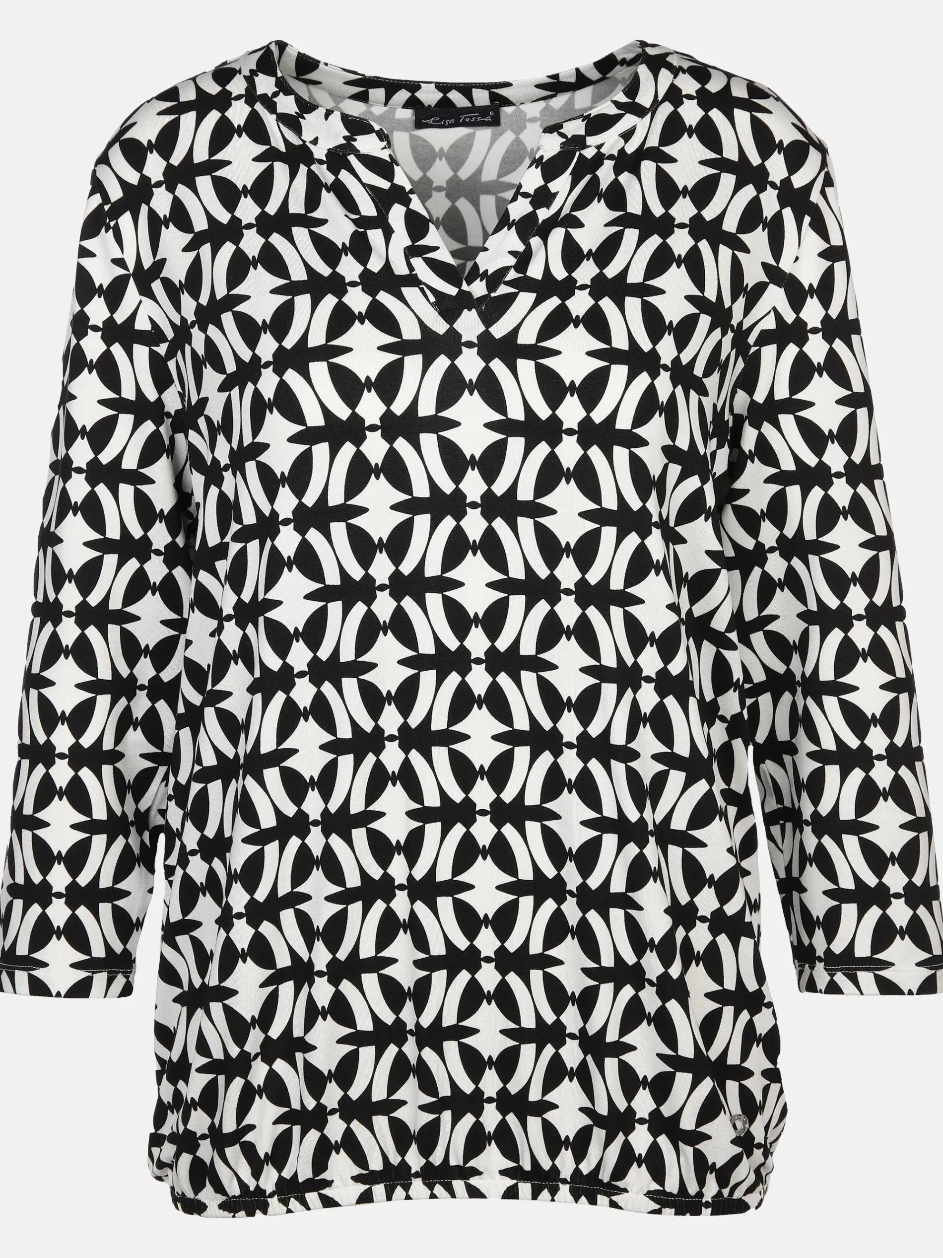 Damen Shirt mit 3/4 Arm und Minimalprint